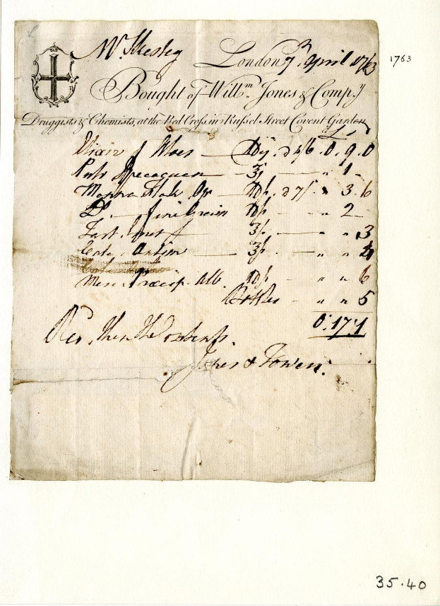 Altes, gelbliches juristisches Dokument mit sauberer Handschrift, das den Vertrag über den Verkauf von Testaments von William Jones detailliert.