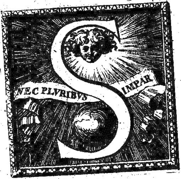 Schwarze und weiße Zeichnung eines Mannes, der nachdenklich in die Sonne schaut, mit einem Rahmen und der Aufschrift "Symphonie der Sonne."