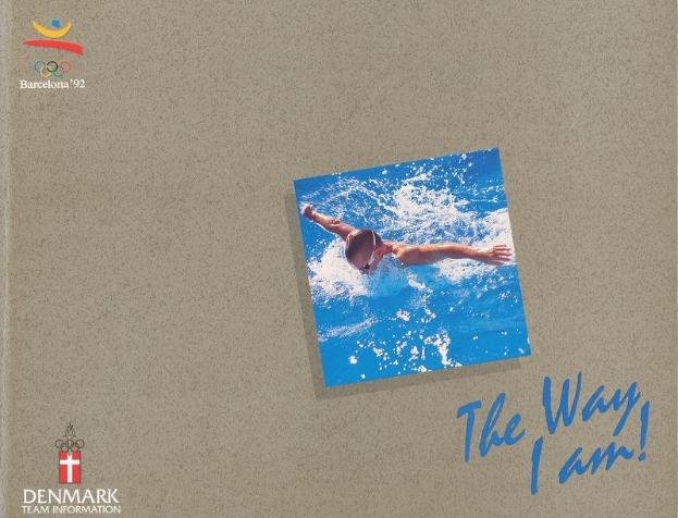 Buchumschlag mit einem Schwimmer und dem Titel "The Way I Am" sowie Logos und Text der Olympischen Spiele 1992 in Barcelona.